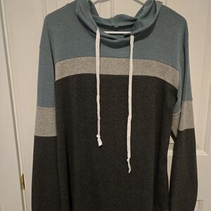 Women's Tri-Tone Hoodie Sweater